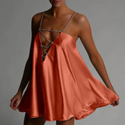 Straps and Neck Sexy Dress