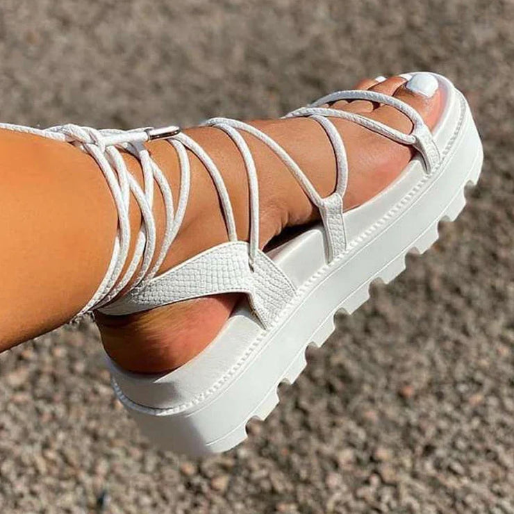 women cross straps sandals